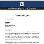 dv lottery sponsor letter sample